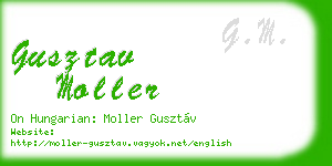 gusztav moller business card